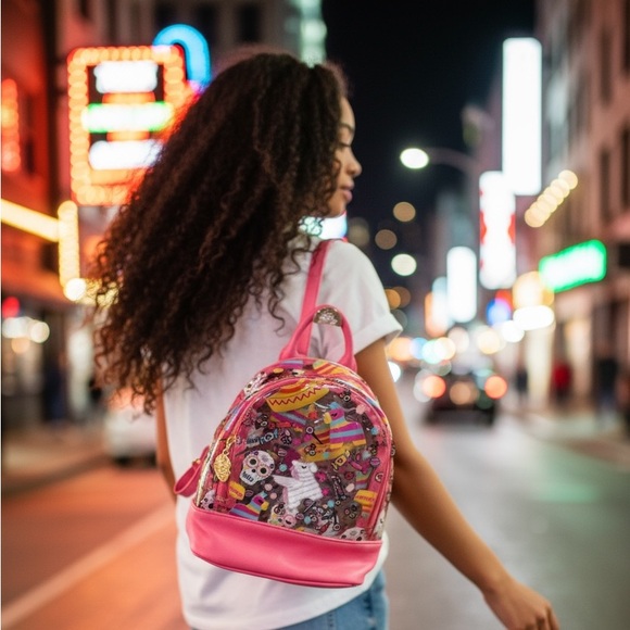 Day Of The Dead Backpack Betsey Johnson - Picture 4 of 14